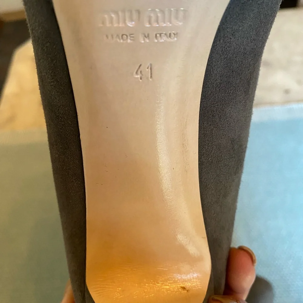 Miu Miu Suede Leather Ankle Boots